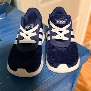 Adidas Kids Dark Blue and White Sneakers